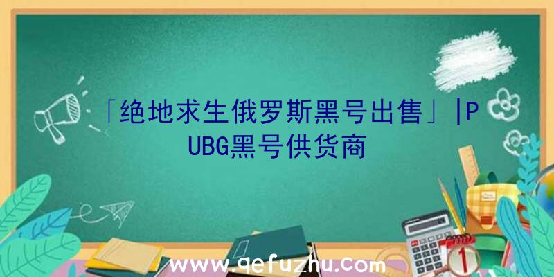 「绝地求生俄罗斯黑号出售」|PUBG黑号供货商